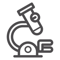 Icono de trazo de microscopio médico Diseño PNG