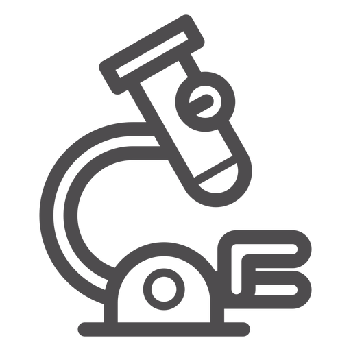 Medizinisches Mikroskop-Schlaganfall-Symbol PNG-Design