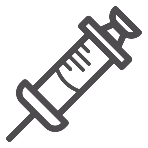 Medizinisches Spritzen-Schlaganfall-Symbol PNG-Design
