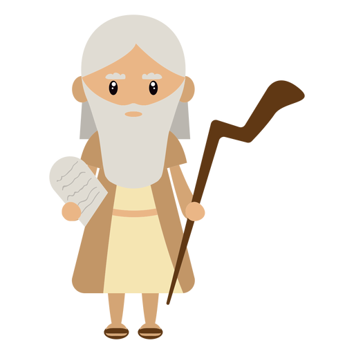 Moses character illustration PNG Design