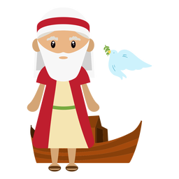 Ilustración de personaje de Noé Diseño PNG