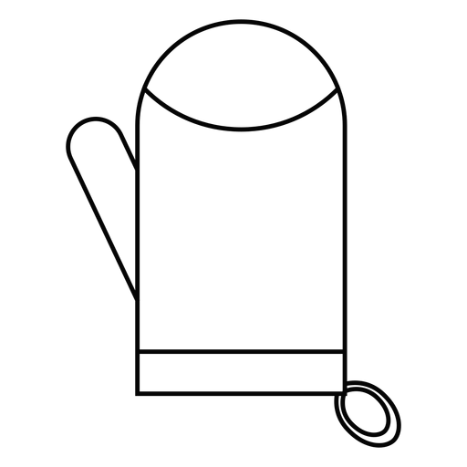 Ofenhandschuh-Strichsymbol PNG-Design