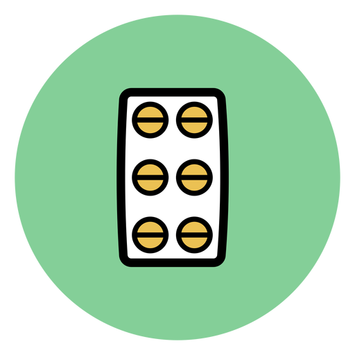 Pill blister icon PNG Design
