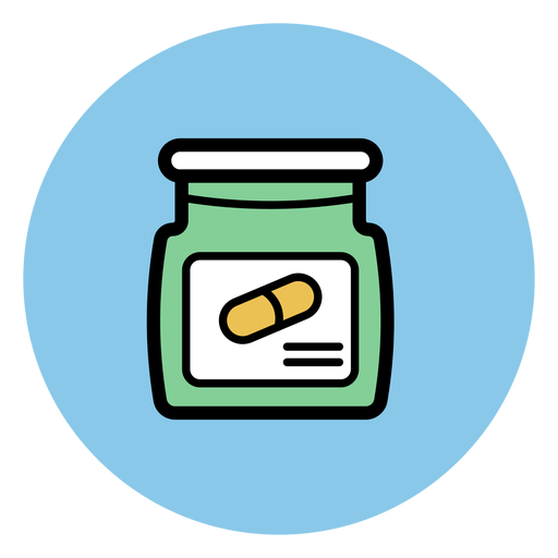 Pill jar icon PNG Design