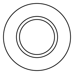 Icono de trazo de plato de plato Diseño PNG
