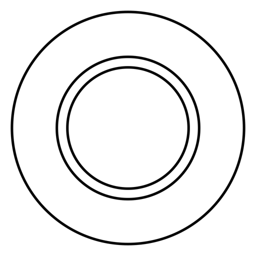 Tellerschalen-Strichsymbol PNG-Design