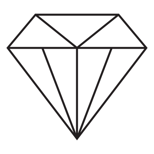 Precious diamond stroke stroke icon Desenho PNG