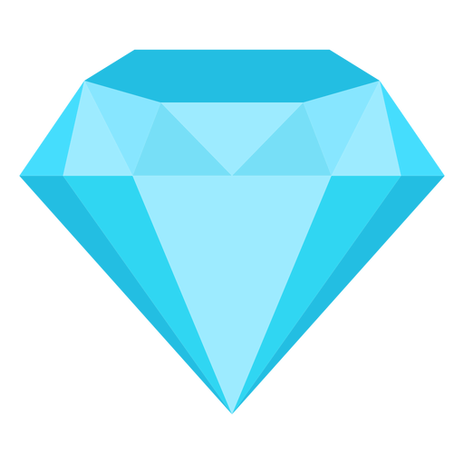 Precious gemstone diamond flat icon PNG Design