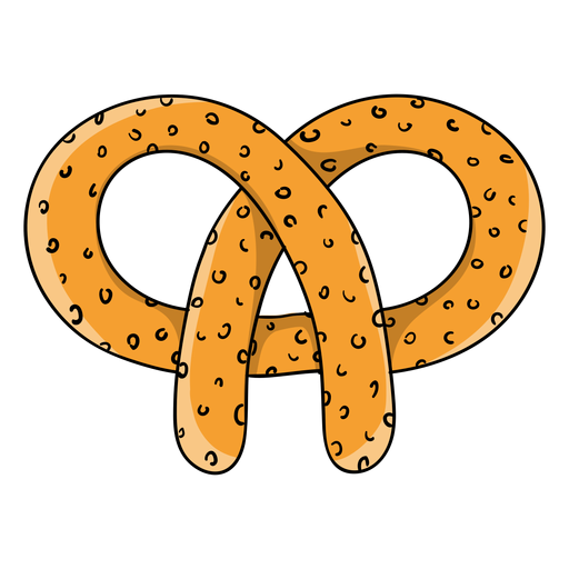 Dibujos animados de pretzel Diseño PNG