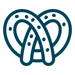 Pretzel stroke icon Pretzel stroke icon
