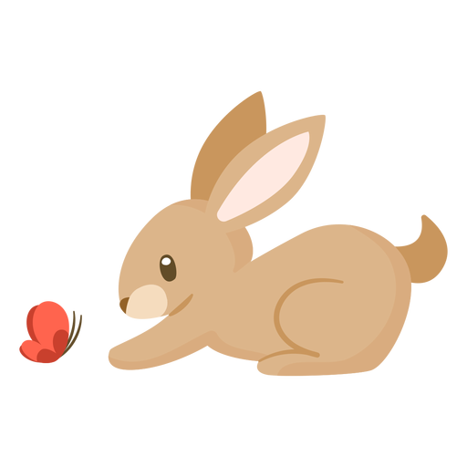 Diseño PNG Y SVG De Dibujos Animados De Animales De Conejo Para Camisetas