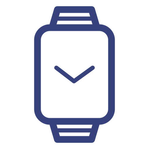 Icono de trazo de reloj rectangular Diseño PNG