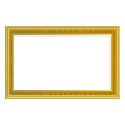 Golden photo frame png image transparent