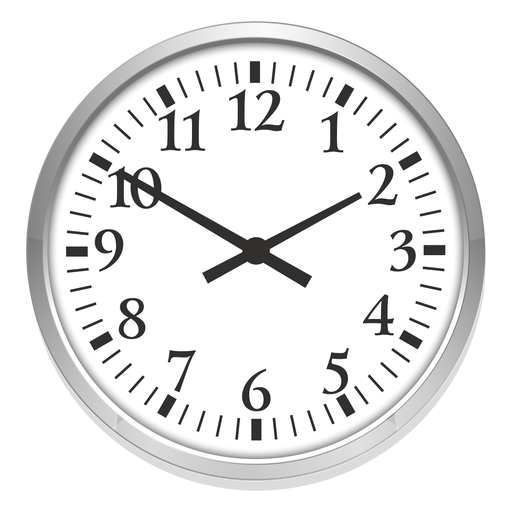 Round clock illustration PNG Design