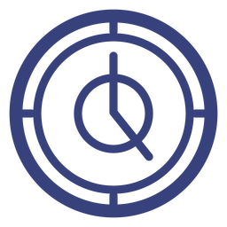 Round clock stroke icon PNG Design