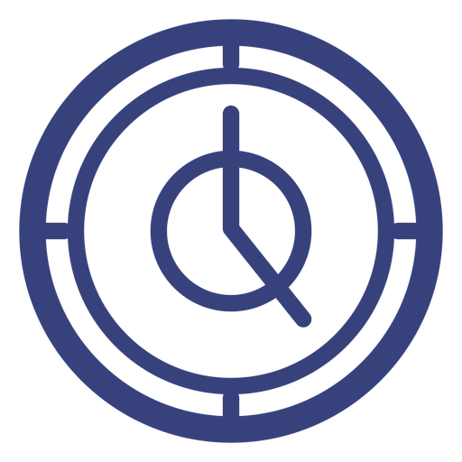 Icono de trazo de reloj redondo Diseño PNG
