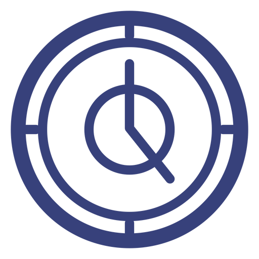 Round clock stroke icon PNG Design