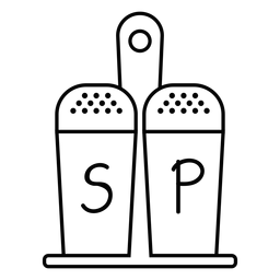Ícone de pincelada de sal e pimenta Desenho PNG