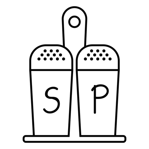 Salt and pepper stroke icon