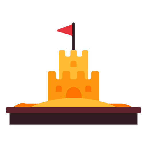 Icono de castillo de arena Diseño PNG