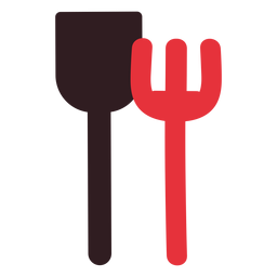 Sand shovel and rake icon PNG Design