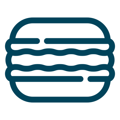 Icono de trazo de galleta sándwich Diseño PNG