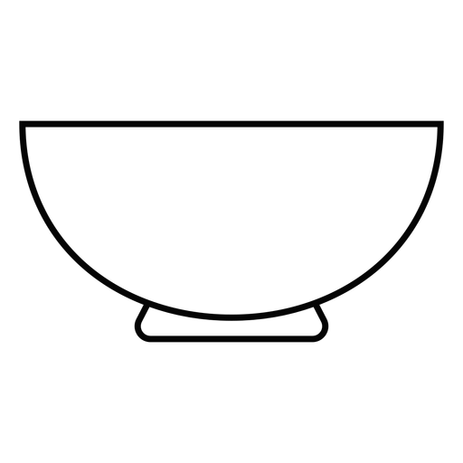 Servierschalen-Strichsymbol PNG-Design