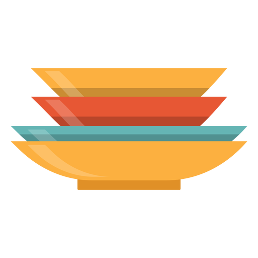 Icono de pila de platos Diseño PNG