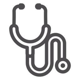 Stethoskop-Strichsymbol PNG-Design