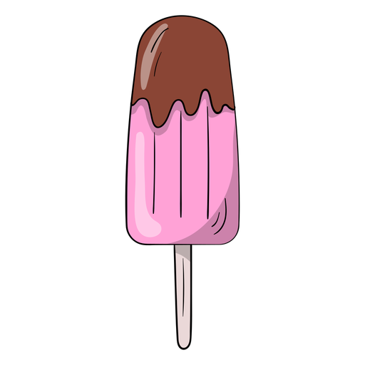 Stick ice cream cartoon PNG Design