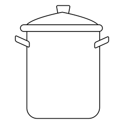 Stockpot Strichsymbol PNG-Design Transparent PNG