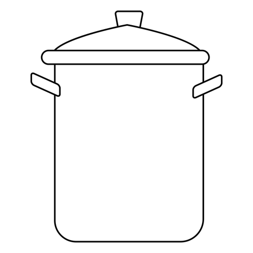 Icono de trazo de olla Diseño PNG