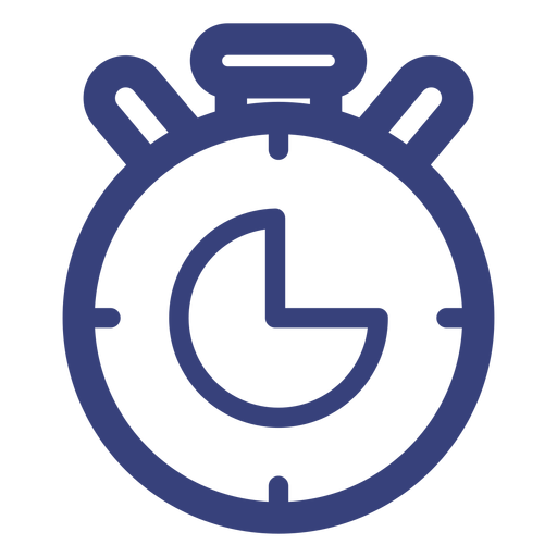 Stoppuhr-Strichsymbol PNG-Design