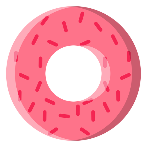 Erdbeer Donut Symbol PNG-Design