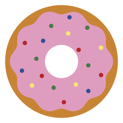 Erdbeer Donut Symbol Dessert Symbol PNG-Design