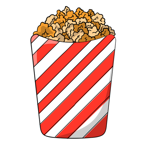 S??er Popcorn-Cartoon PNG-Design