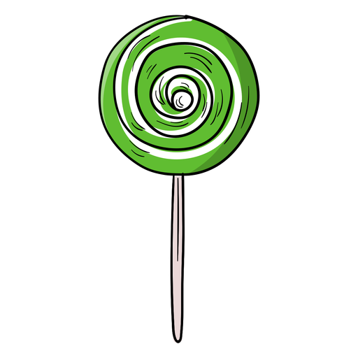 Swirl lollipop cartoon PNG Design