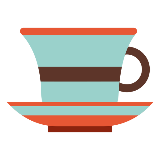 Tea cup icon kitchen PNG Design