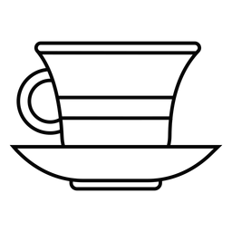 Tea cup stroke icon PNG Design