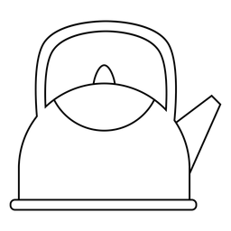 Teekanne Strichsymbol PNG-Design