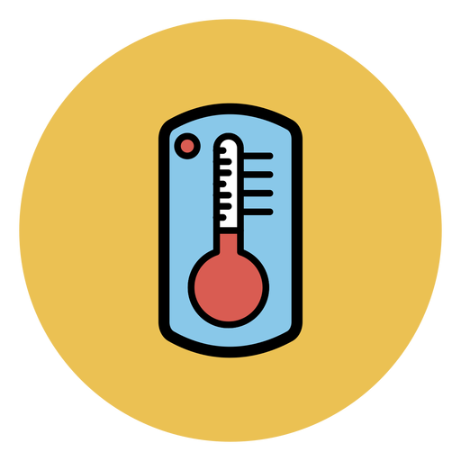 Buntes Symbol des Thermometers PNG-Design