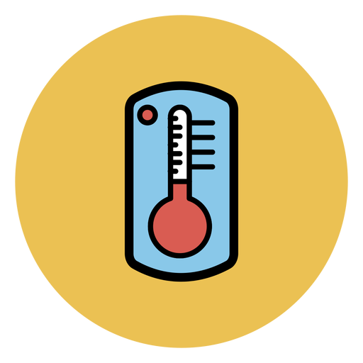 Thermometer colorful icon PNG Design