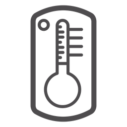 Icono de trazo de termómetro Diseño PNG