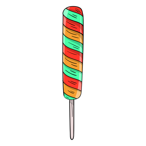 Twist lollipop cartoon PNG Design