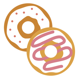 Two doughnuts icon PNG Design