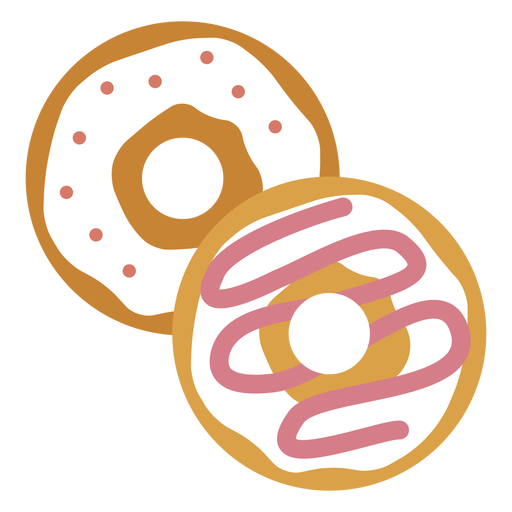 Zwei Donuts Symbol PNG-Design