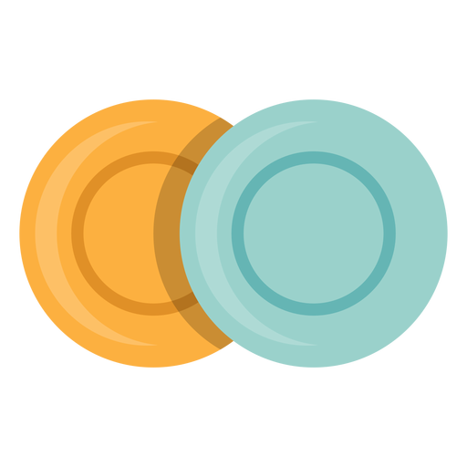 Two plates icon PNG Design