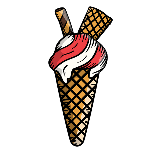 Waffle cone ice cream