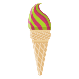 Icono de helado de cono de waffle Transparent PNG