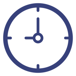 Wall clock stroke icon PNG Design
